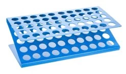 Z-Shape Test Tube Rack - Holds 50 X 17mm Tubes - Aluminum