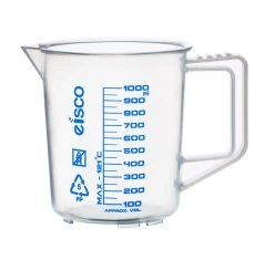 Jug, 1000ml - Polypropylene - Screen Printed Graduations - With Handle & Spout