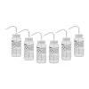 6PK Chemical Wash Bottle, Blank Labels, 500ml - Wide Mouth, Self Venting, Low Density Polyethylene - Performance Plastics By