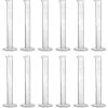 12PK Graduated Cylinders, 25mL - Class B - Octagonal Base - Raised Graduations - Polypropylene Plastic