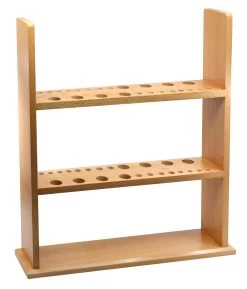 Pipette Stand - Holds 24 Pipettes (8 X 20mm, 8 X 12mm And 8 X 9mm) - Hardwood