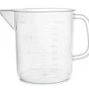 Measuring Jug, 1000ml - Short Form, Euro Design - Polypropylene Plastic - Raised Graduations