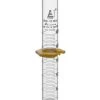 Graduated Cylinder, 25mL - ASTM Class A - Protective Collar, Hexagonal Base - White Graduations - Borosilicate Glass