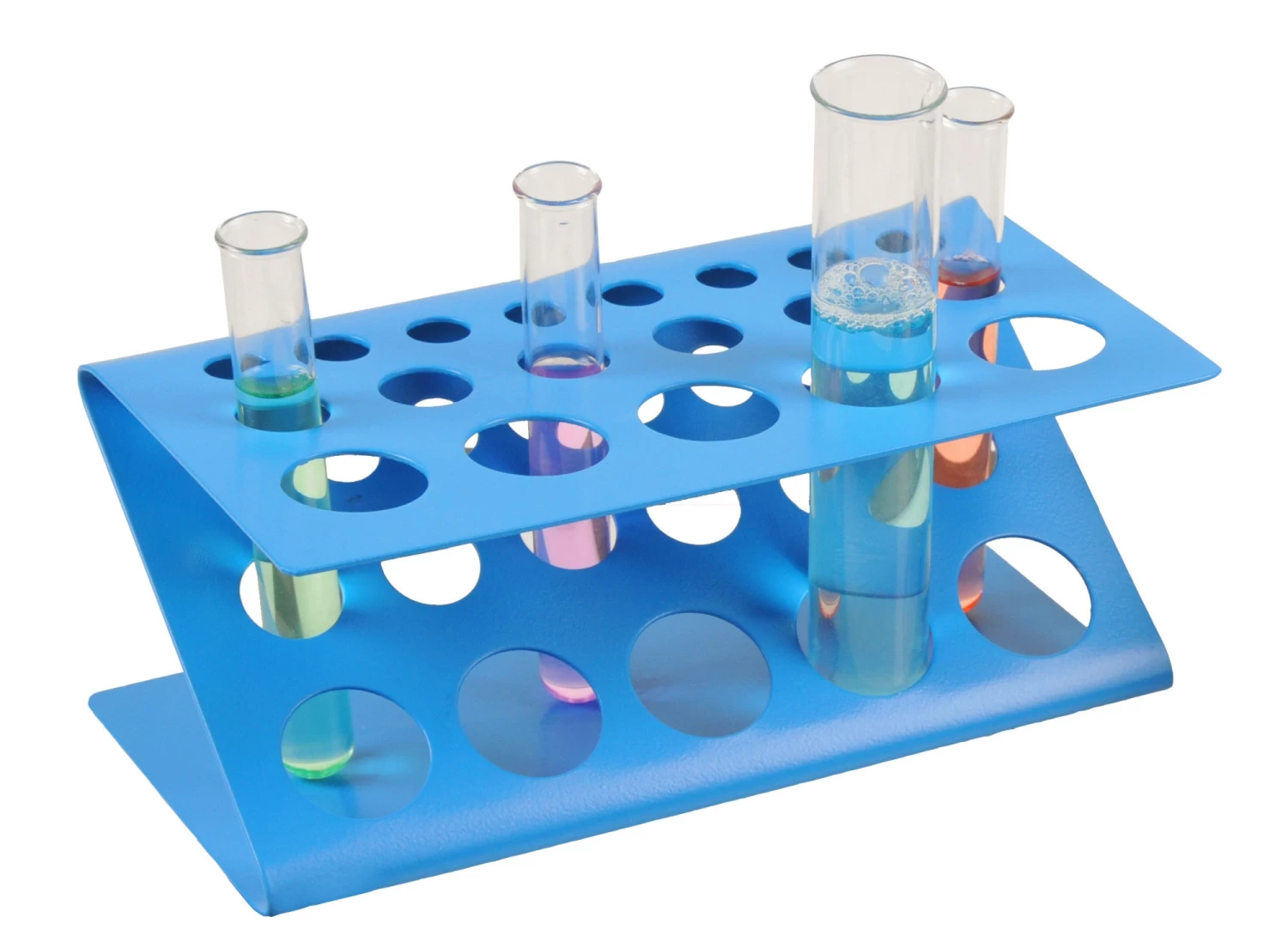 Z-Shape Test Tube Rack - Holds 18 Tubes (6 X 25mm, 6 X 19mm And 6 X 13mm) - Aluminum 2 Z-Shape Test Tube Rack - Holds 18 Tubes (6 X 25mm, 6 X 19mm And 6 X 13mm) - Aluminum - Image 2