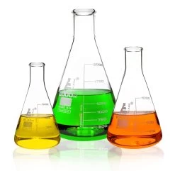 Premium Erlenmeyer Flask Set - 500ml, 1000ml & 2000ml - Narrow Neck, White Graduations - Superior Durability & Chemical Resistance - Borosilicate 3.3 Glass - -Laboratory Instrument Store g382ybooh1mthnwb5hkb