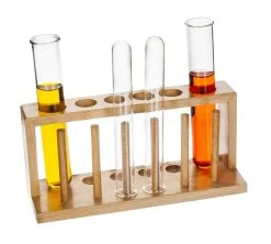 Test Tube Rack - Holds 6 Tubes (2 X 25mm And 4 X 20mm) - Hardwood