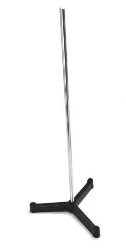 Triangular Tripod Retort Base & Rod Set - 9"x9" Base, 23.6" Rod - Steel
