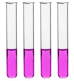 24PK Test Tubes, 25mL, 18x150mm - Rimmed - Light Wall, 1.2mm Thick - Borosilicate 3.3 Glass