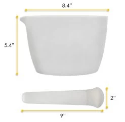 Mortar & Pestle, 1900mL - 210mm - Porcelain, Unglazed Grinding Surface -Laboratory Instrument Store gsdlxyoueerj1wds49g8