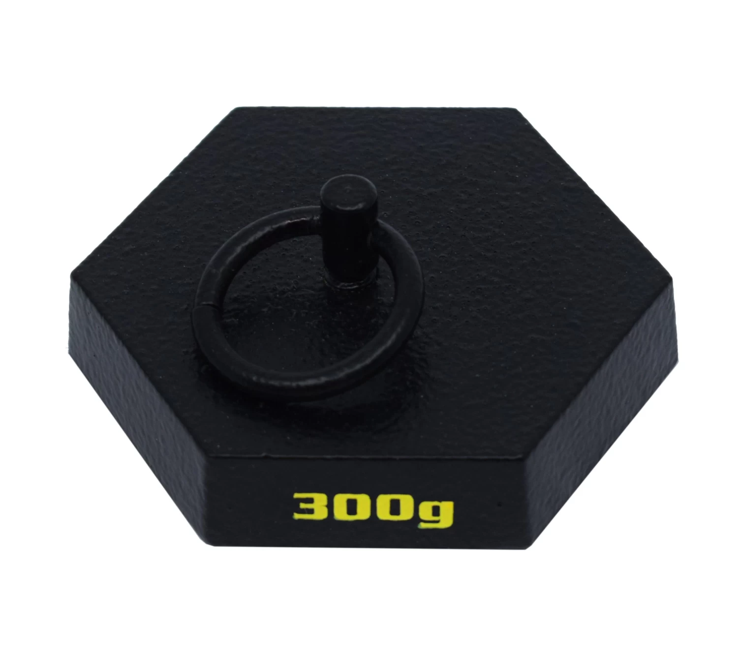 Hexagonal Mass, 300 Grams - With Lifting Ring - Cast Iron - 2 Hexagonal Mass, 300 Grams - With Lifting Ring - Cast Iron - - Image 2