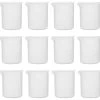 12PK Plastic Beakers, 500ml - Polypropylene - Raised Graduations
