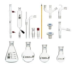 Advanced Organic Chemistry Distillation Glassware Set, 17 Piece, 22 Interchangeable Fittings, With Case