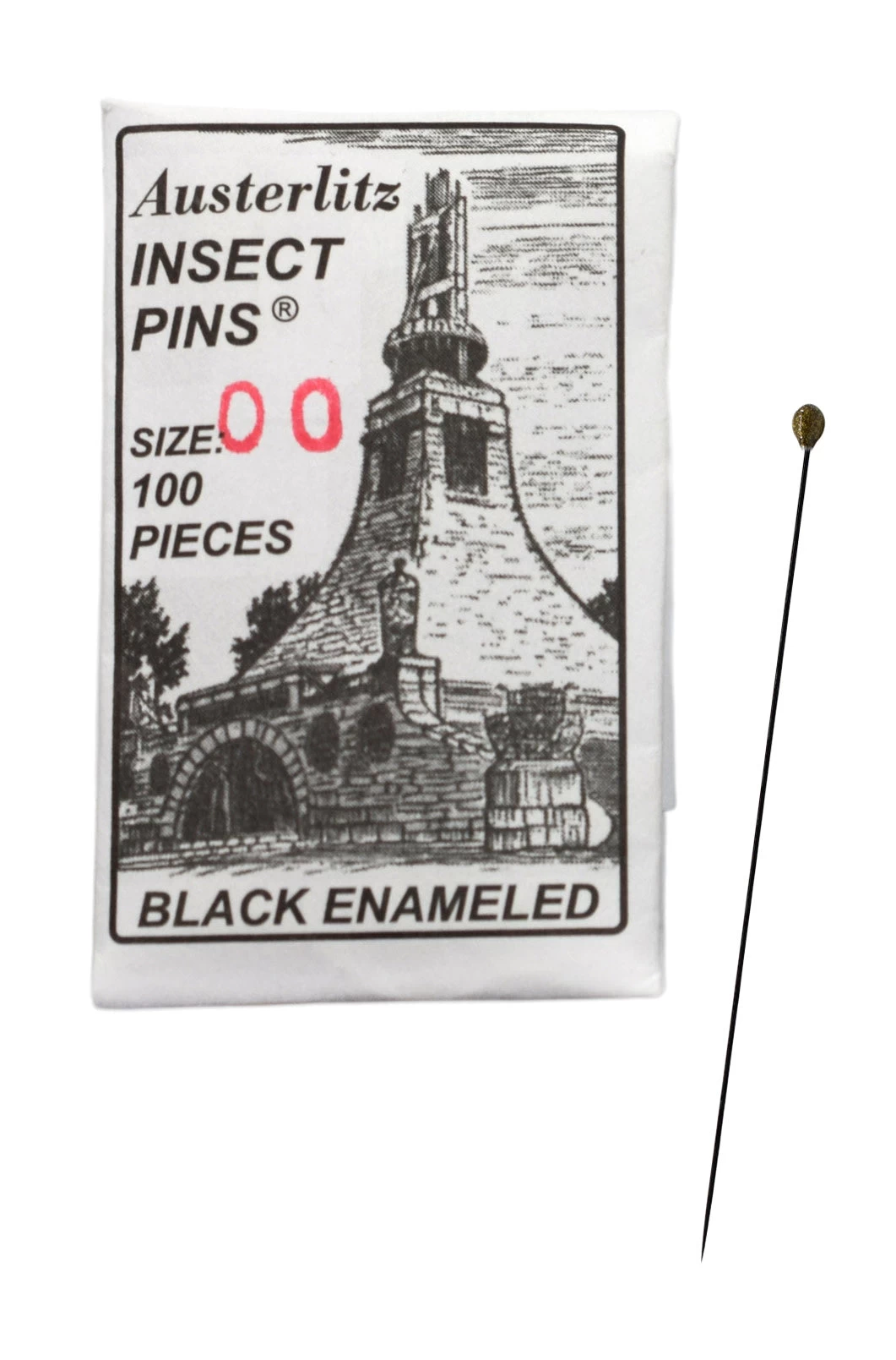 100PK Premium Insect Entomology Dissection Pins, Size 00 - Museum Grade 1 100PK Premium Insect Entomology Dissection Pins, Size 00 - Museum Grade