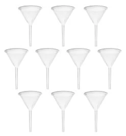 10PK Filter Funnel, 2.6" - Polyethylene Plastic - Chemical Resistant