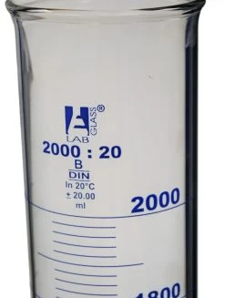 Graduated Cylinder, 2000ml - Class B - Blue Graduations - Hexagonal Base -Laboratory Instrument Store hvx9lxgxtailewtd196f