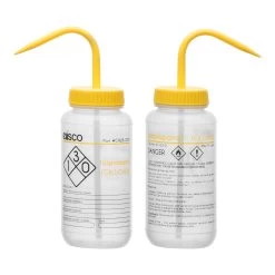 Wash Bottle For Isopropanol, 500ml - Labeled With Color Coded Chemical & Safety Information (2 Color)- Wide Mouth, Self Venting, Low Density Polyethylene - -Laboratory Instrument Store hz13hsb4qhyuieocctpx
