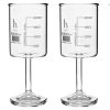 4PK Beaker Wine Glass, 250mL - Borosilicate Glass