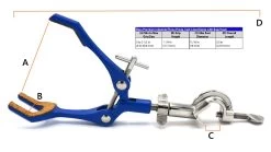 3 Finger Cork Lined Extension Clamp On Bosshead - 3.4" Max Opening -Laboratory Instrument Store iar56mflrt0r6etjayrj
