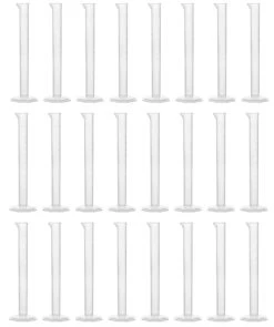 24PK Graduated Cylinders, 10mL - Class B - Hexagonal Base - Raised Graduations - Polypropylene Plastic