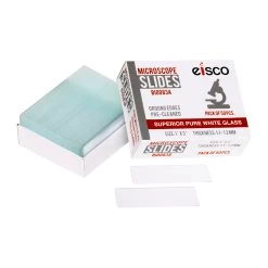 Premium Microscope Slides, 50/PK - Blank - Pre-Cleaned Pure White Glass - 1x3"
