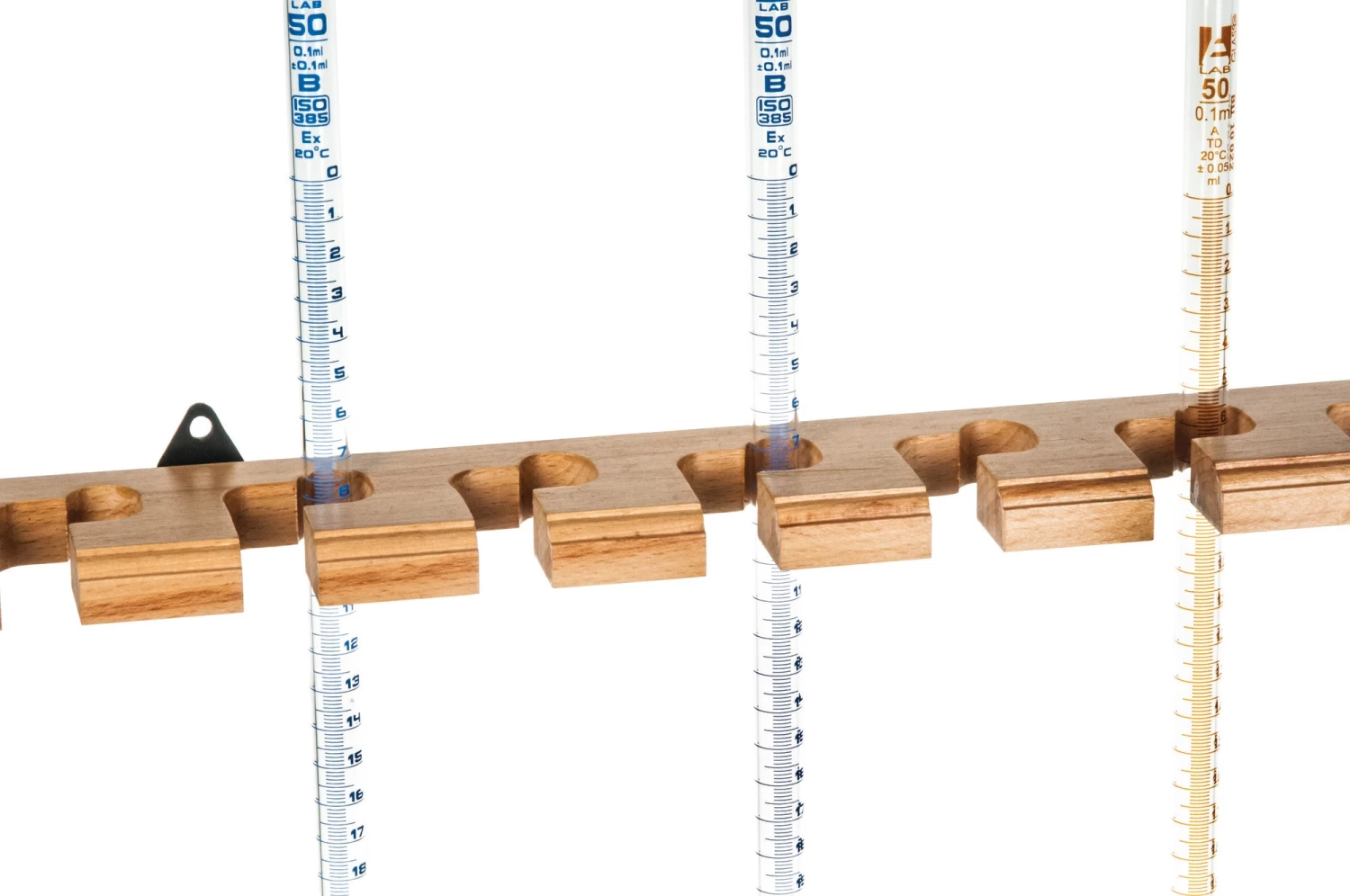 Wall-Mountable Burette Rack - Holds 12 Burettes - Hardwood 2 Wall-Mountable Burette Rack - Holds 12 Burettes - Hardwood - Image 2