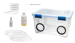 Still Air Box Mushroom Grow Kit With Culturing Supplies - 22.5"L X 16"D X 12.75"H W/ Gasketed Lid - Great Alternative to Laminar Flow Hood