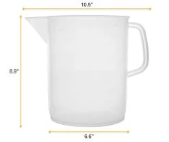 Measuring Jug, 5000ml - Short Form, Euro Design - Polypropylene Plastic - Raised Graduations 9 Measuring Jug, 5000ml - Short Form, Euro Design - Polypropylene Plastic - Raised Graduations -Laboratory Instrument Store j3kigiytuutyxkzj7ky6
