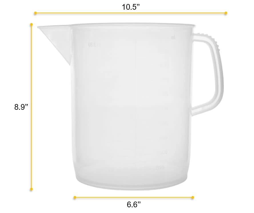 Measuring Jug, 5000ml - Short Form, Euro Design - Polypropylene Plastic - Raised Graduations 5 Measuring Jug, 5000ml - Short Form, Euro Design - Polypropylene Plastic - Raised Graduations - Image 5