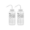 2PK Chemical Wash Bottle, Blank Labels, 1000ml - Wide Mouth, Self Venting, Low Density Polyethylene - Performance Plastics By