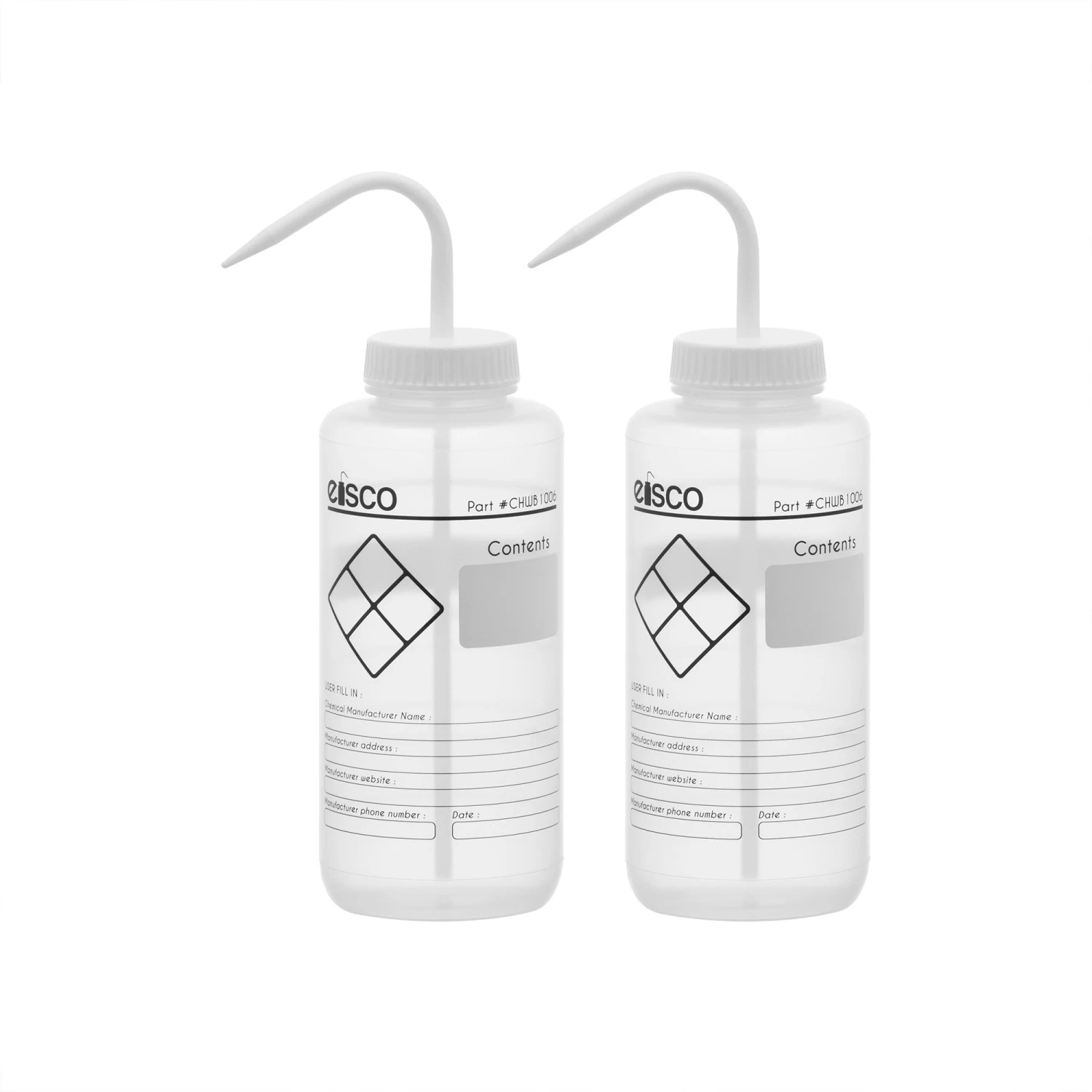 2PK Chemical Wash Bottle, Blank Labels, 1000ml - Wide Mouth, Self Venting, Low Density Polyethylene - Performance Plastics By 1 2PK Chemical Wash Bottle, Blank Labels, 1000ml - Wide Mouth, Self Venting, Low Density Polyethylene - Performance Plastics By