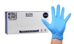 Nitrile Disposable Gloves, 100/Box - Medium - Latex Free, Powder Free - Nonsterile - Blue
