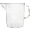 Measuring Jug, 2000ml - Short Form, Euro Design - Polypropylene Plastic - Raised Graduations