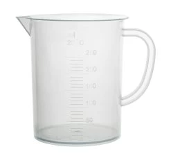 Measuring Jug, 250ml - Polypropylene Plastic - Raised Graduations