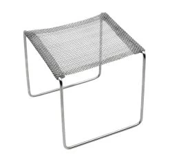 Stand For Alcohol Burner - Chrome Plated Steel Wire - 5"L X 5"W X 5"H