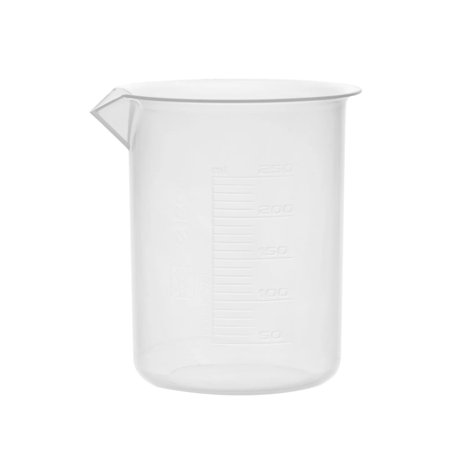 6PK Plastic Beakers, 250ml - Polypropylene - Raised Graduations 2 6PK Plastic Beakers, 250ml - Polypropylene - Raised Graduations - Image 2