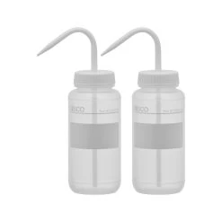 2PK Chemical Wash Bottle, No Label, 500ml - Wide Mouth, Self Venting, Low Density Polyethylene - Performance Plastics By