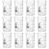 12PK Beakers, 30ml - ASTM - Low Form - Graduated - Borosilicate Glass