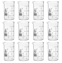12PK Beakers, 30ml - ASTM - Low Form - Graduated - Borosilicate Glass