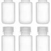 6PK Reagent Bottles, 60ml - Wide Neck With Screw Cap - Polypropylene