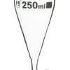 Dropping Funnel, 250mL - Squibb - With 19/26 Plastic Stopper & Glass Key Stopcock - Borosilicate Glass