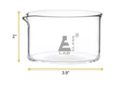 Crystallizing Dish, 300ml - Flat Bottom - Borosilicate Glass - -Laboratory Instrument Store kpqkui4rmmqzryrl0lea