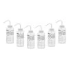 6PK Chemical Wash Bottle, Blank Labels, 1000ml - Wide Mouth, Self Venting, Low Density Polyethylene - Performance Plastics By