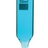 Dropping Funnel, 50mL - Cylindrical, Graduated - With 19/26 Plastic Stopper & Glass Key Stopcock - Borosilicate Glass