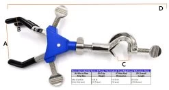 3 Finger Adjustable Clamp On Swivel Bosshead - 2.3" Max Opening 8 3 Finger Adjustable Clamp On Swivel Bosshead - 2.3" Max Opening -Laboratory Instrument Store lsgdeoidoswj6hdeousy