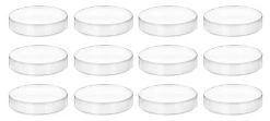 12PK Petri Dishes, 3.75" X 0.5" (95 X 13mm) - With Lid - Polypropylene Plastic