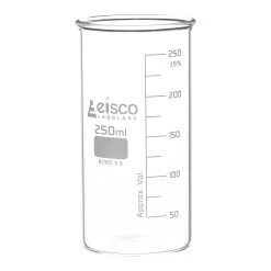 Beaker, 250mL - Berzelius Tall Form, No Spout - Graduated - Borosilicate Glass
