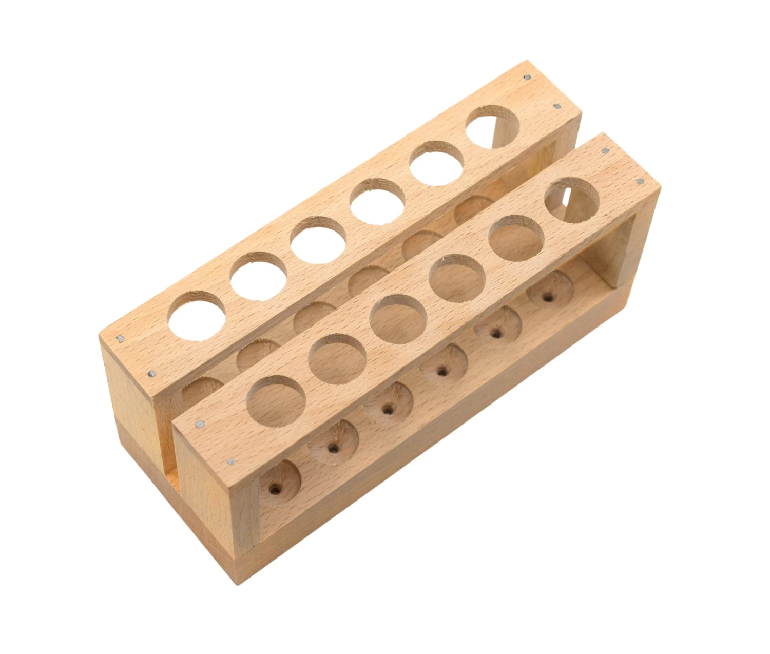Economy Test Tube Rack - Holds 12 X 15mm Tubes - Unfinished Hardwood 2 Economy Test Tube Rack - Holds 12 X 15mm Tubes - Unfinished Hardwood - Image 2
