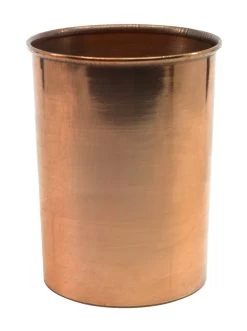 Copper Calorimeter, 4" X 2.75" - Rolled Rim& Parallel Sides - No Stirrer Included -