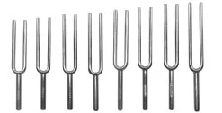 8 Piece Scientific Steel Tuning Fork Set - Scientific Pitch, C4 = 256Hz
