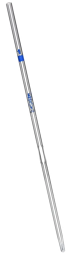 Volumetric Pipette, 1.0mL - Class A - Blue Coded - Blue Graduation - Borosilicate Glass